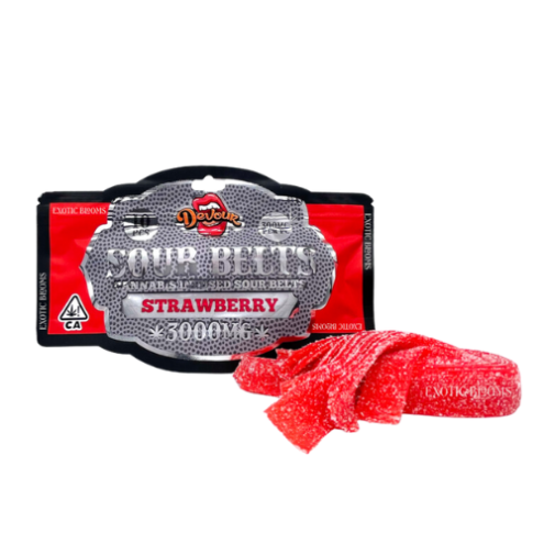 Devour Sour Belts – Strawberry 3,000mg