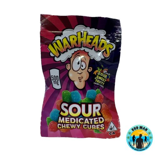 Warheads Sour Medicated Chewy Cubes 500mg